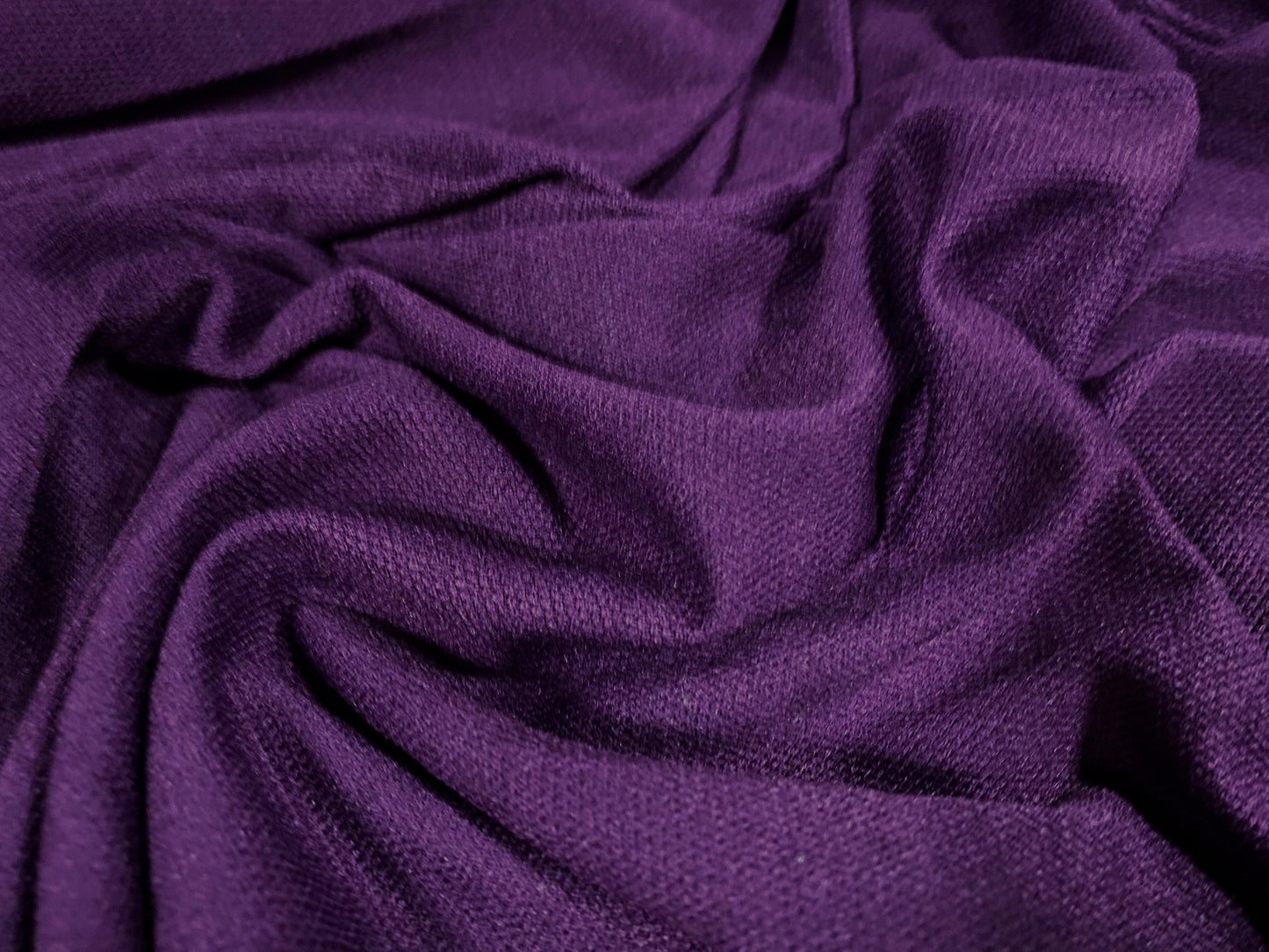 Soft handle loopback jersey fabric, per metre - plain - purple