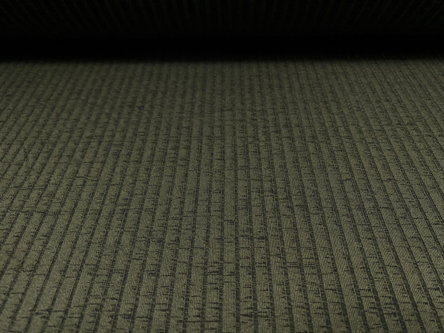 Heavyweight melange stretch rib jersey fabric, per metre - Olive green marl