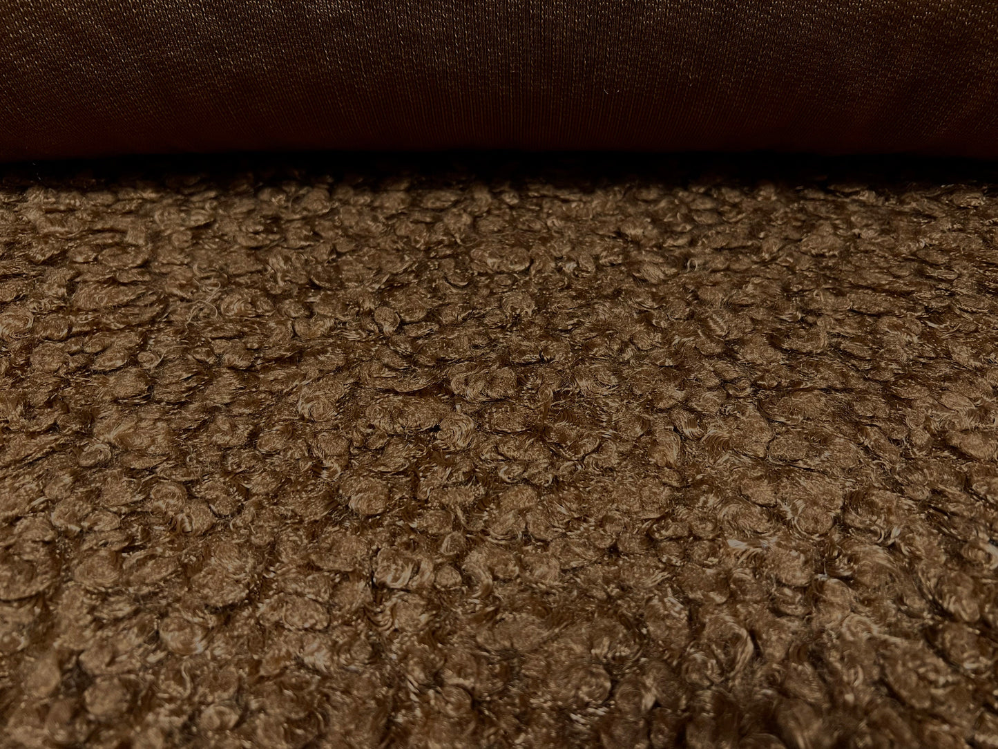 Poodle faux fur Fabric, per Metre - plain - brown
