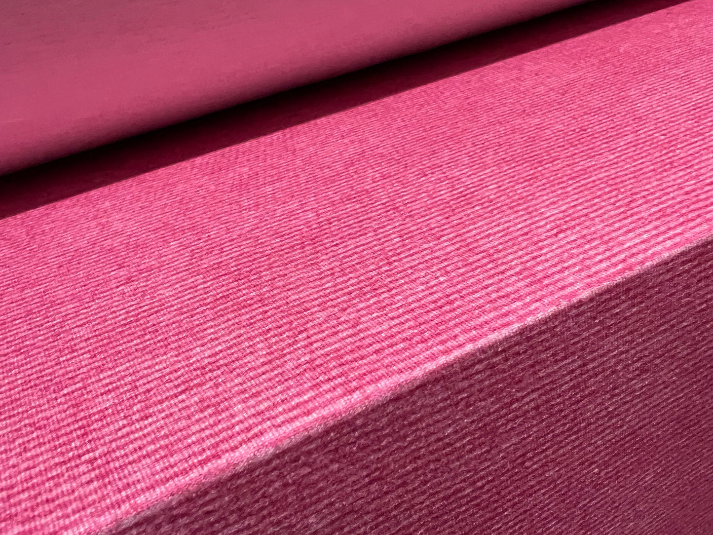 Stretch viscose spandex single jersey fabric, per metre - pinstripe - pink on pink
