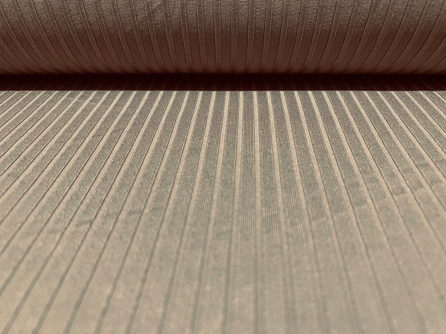 Stretch spandex rib jersey fabric, per metre - oatmeal