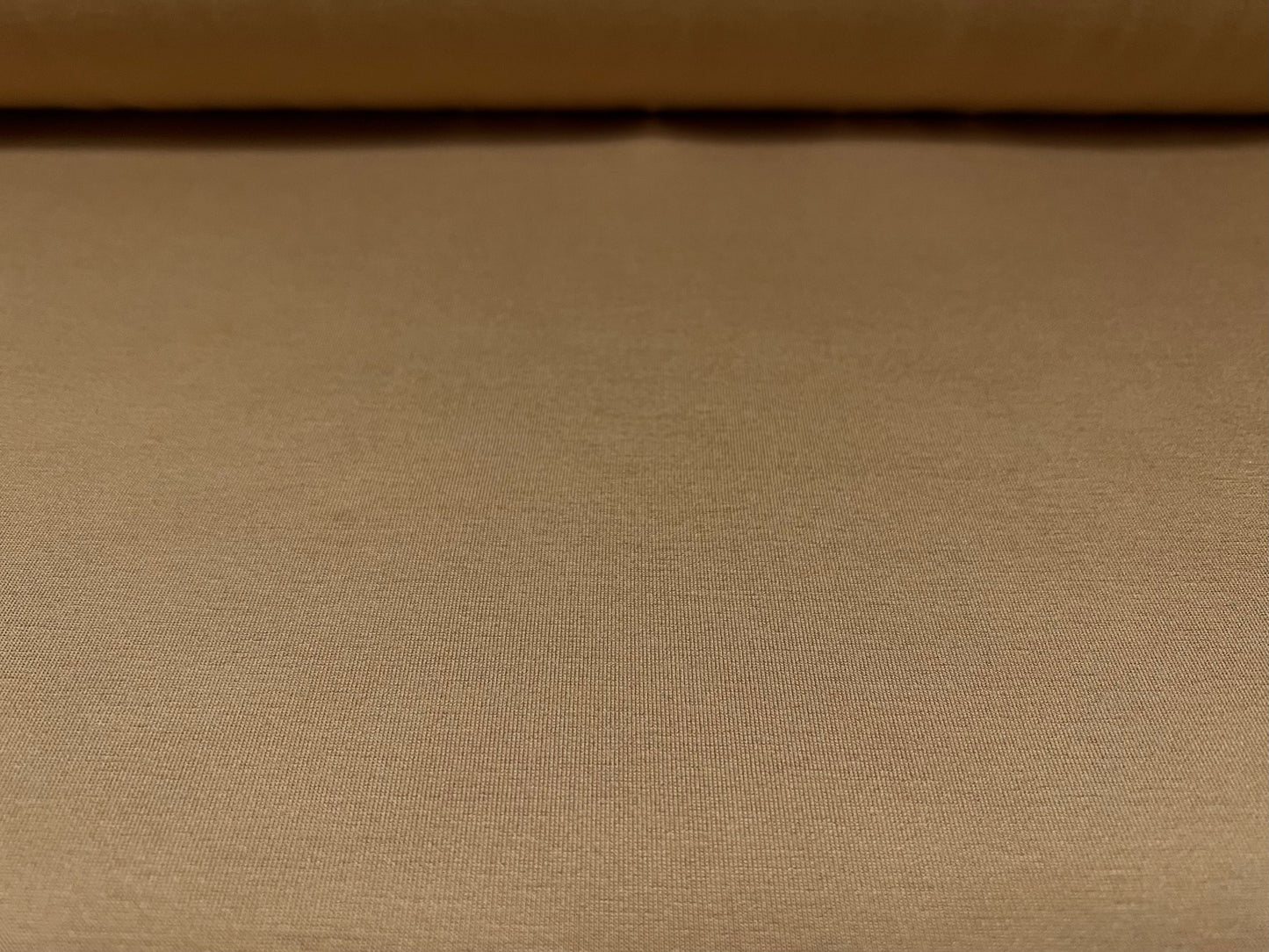 Viscose spandex stretch single jersey fabric, per metre - plain - golden caramel