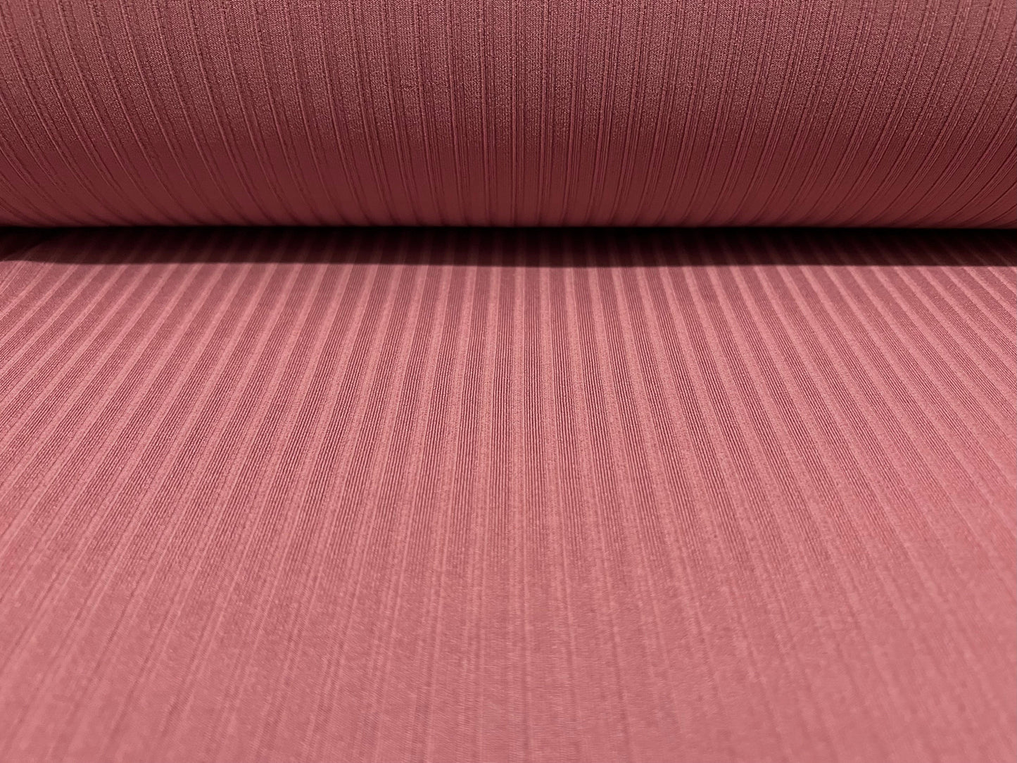 Spandex stretch rib jersey fabric, per metre - plain - rose pink