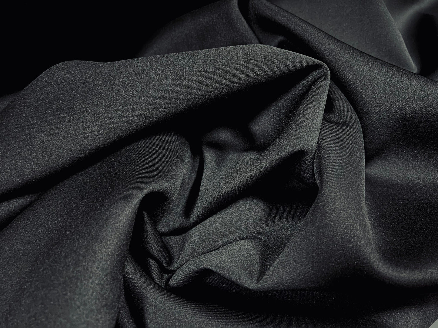 Sandwich Scuba Neoprene spandex double jersey fabric, per metre - Plain - black