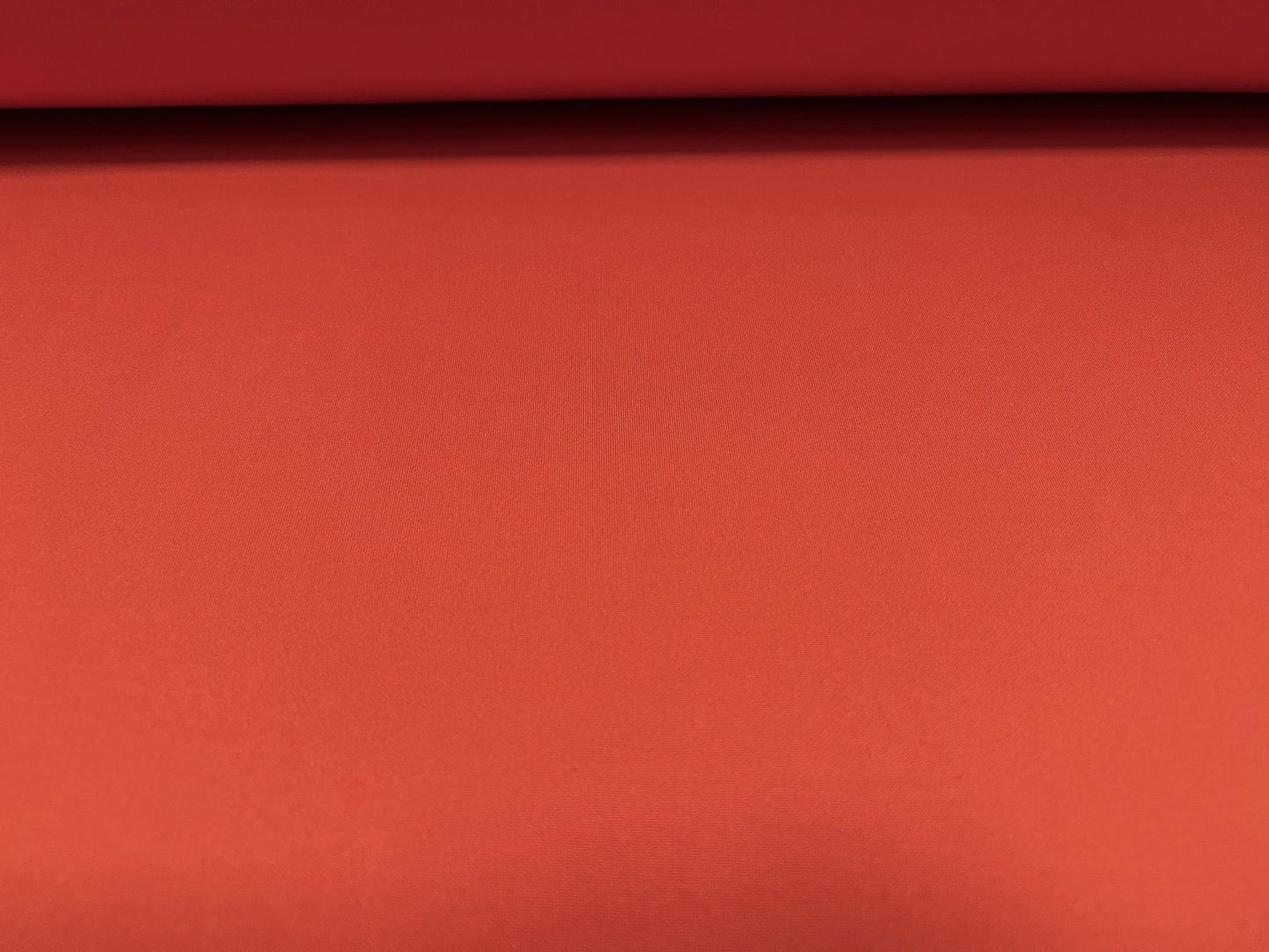 Scuba stretch spandex double jersey neoprene style fabric, per metre - plain - cherry tomato orange