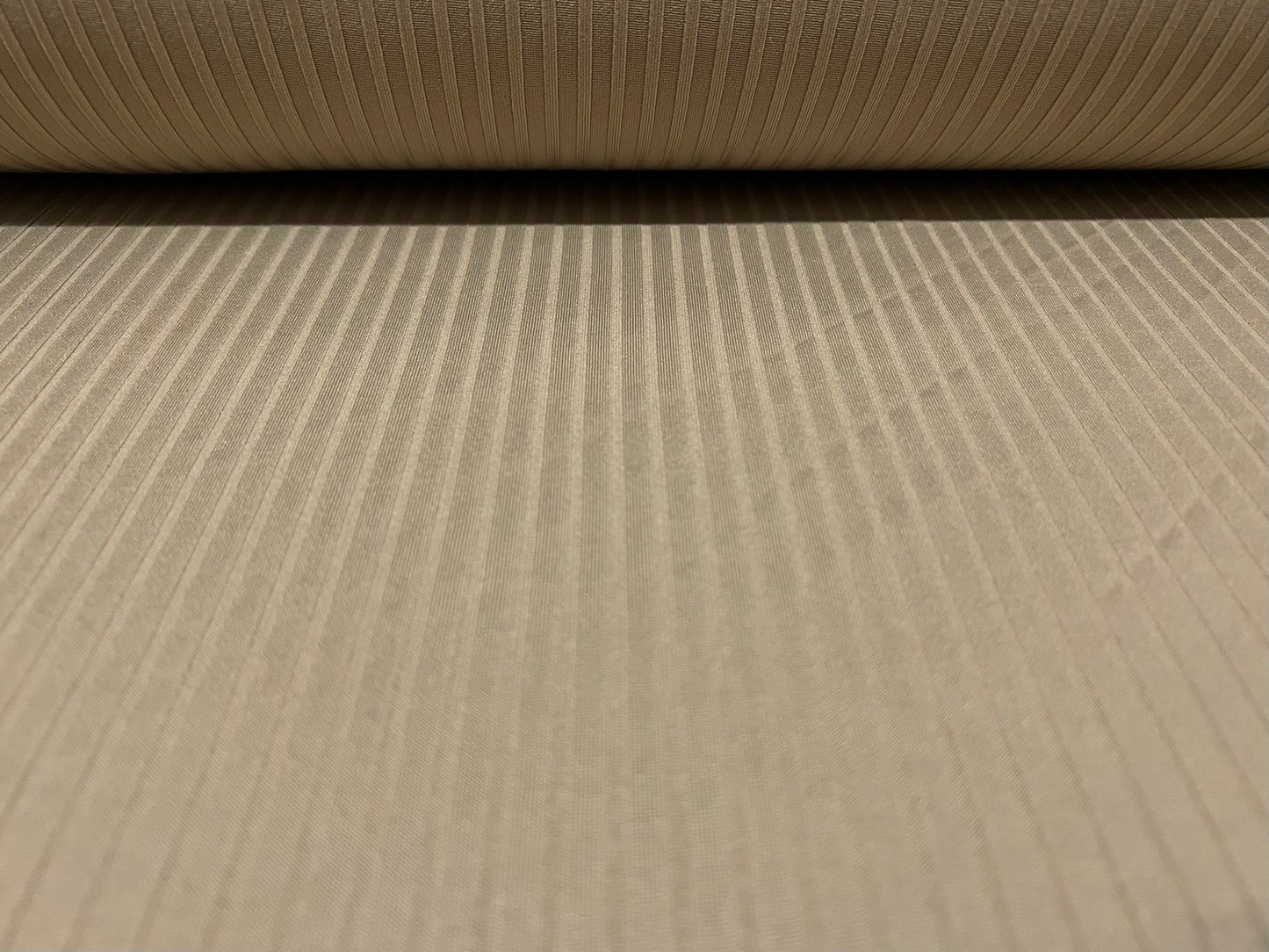 Stretch spandex rib jersey fabric, per metre - plain - stone