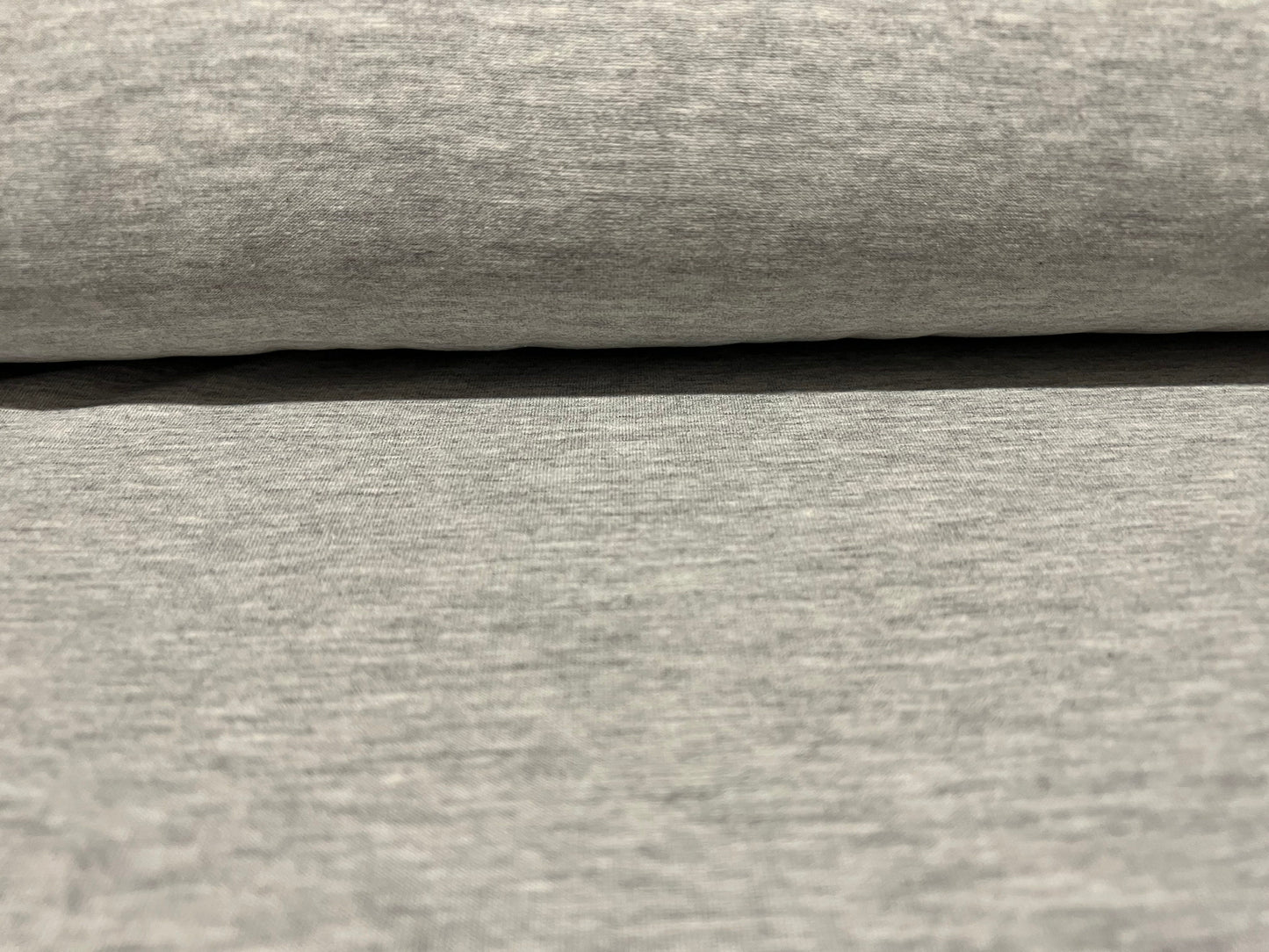 Viscose Elastane stretch spandex single jersey fabric, per metre - melange - grey marl