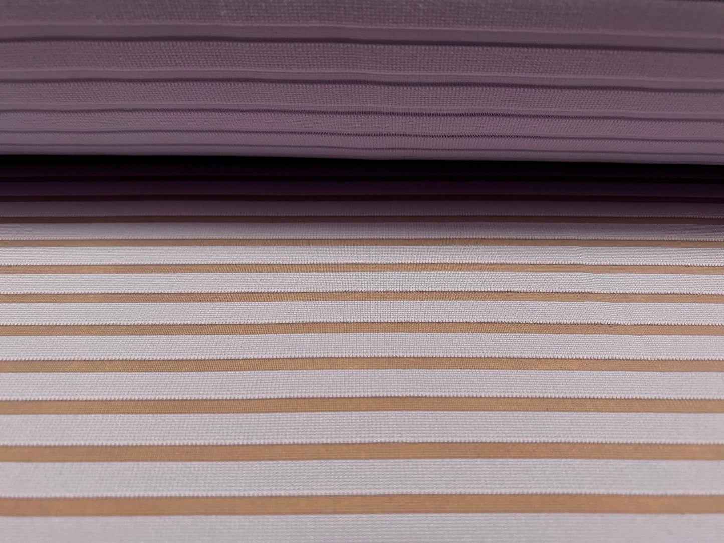 Ottoman rib burnout stripe stretch spandex jersey fabric, per metre - lilac