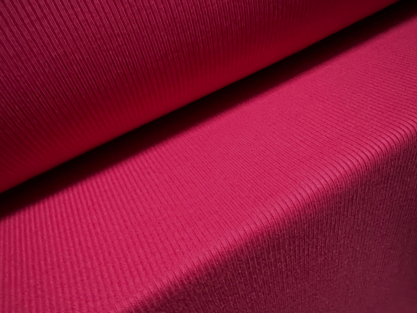 Soft handle ribbed jersey knit fabric, per metre - plain - cerise pink