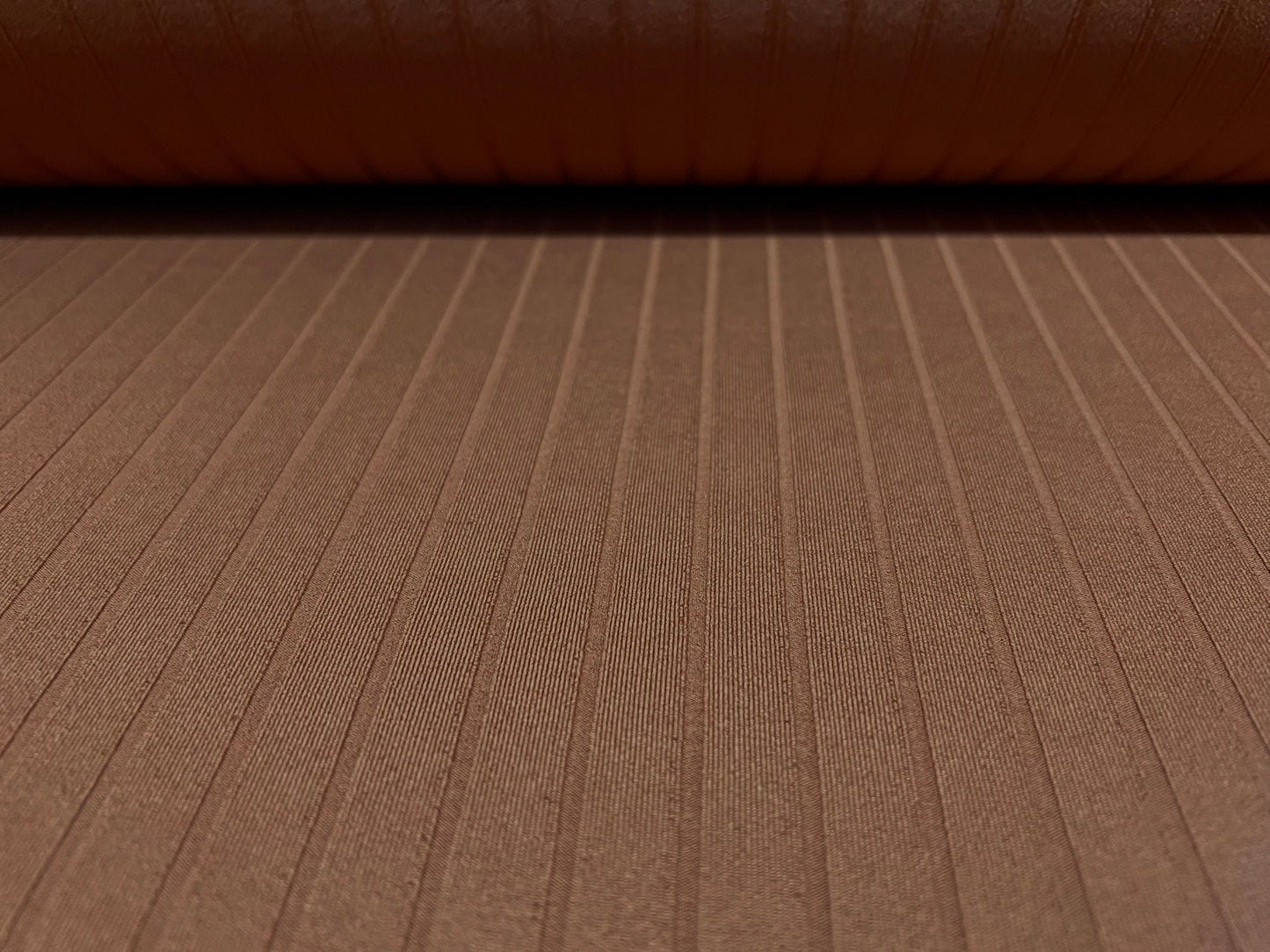 Stretch spandex rib jersey fabric, per metre - plain - toffee