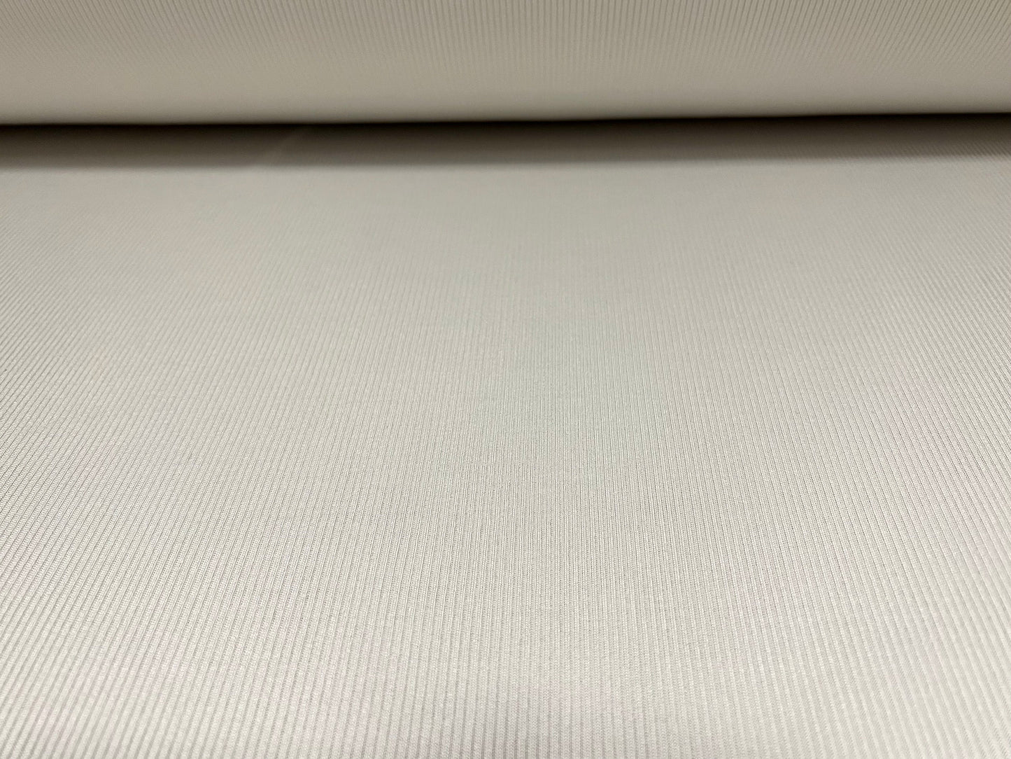 Stretch spandex rib bodycon jersey fabric, per metre - plain - ivory