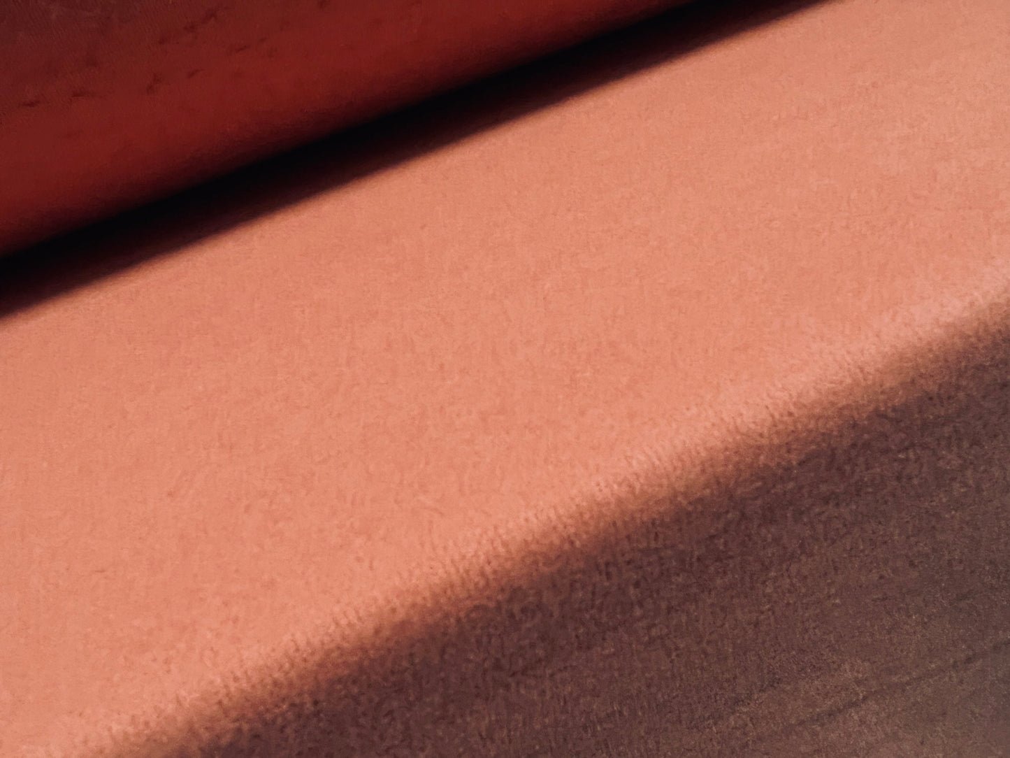 Wool blend flannel brushed coat jacket fabric, per metre - plain - salmon pink