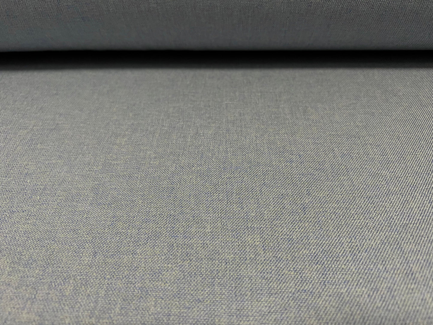 Linen look woven melange trouser skirt fabric, per metre - light blue & lemon