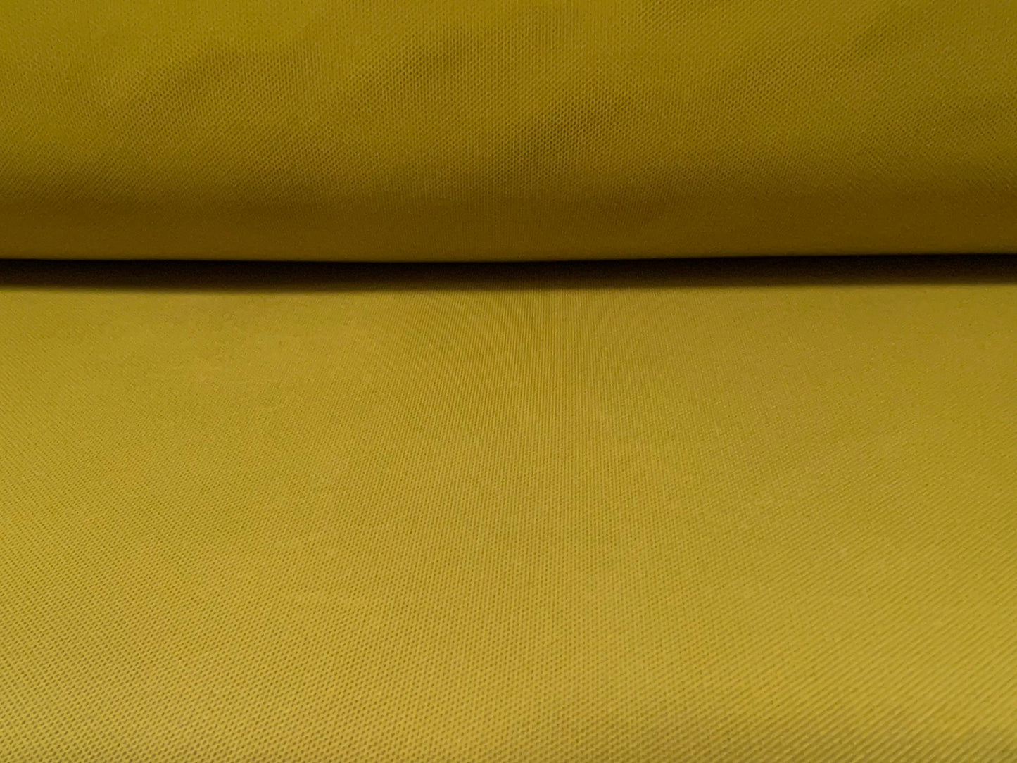 Power mesh net stretch spandex fabric, per metre - plain - English mustard