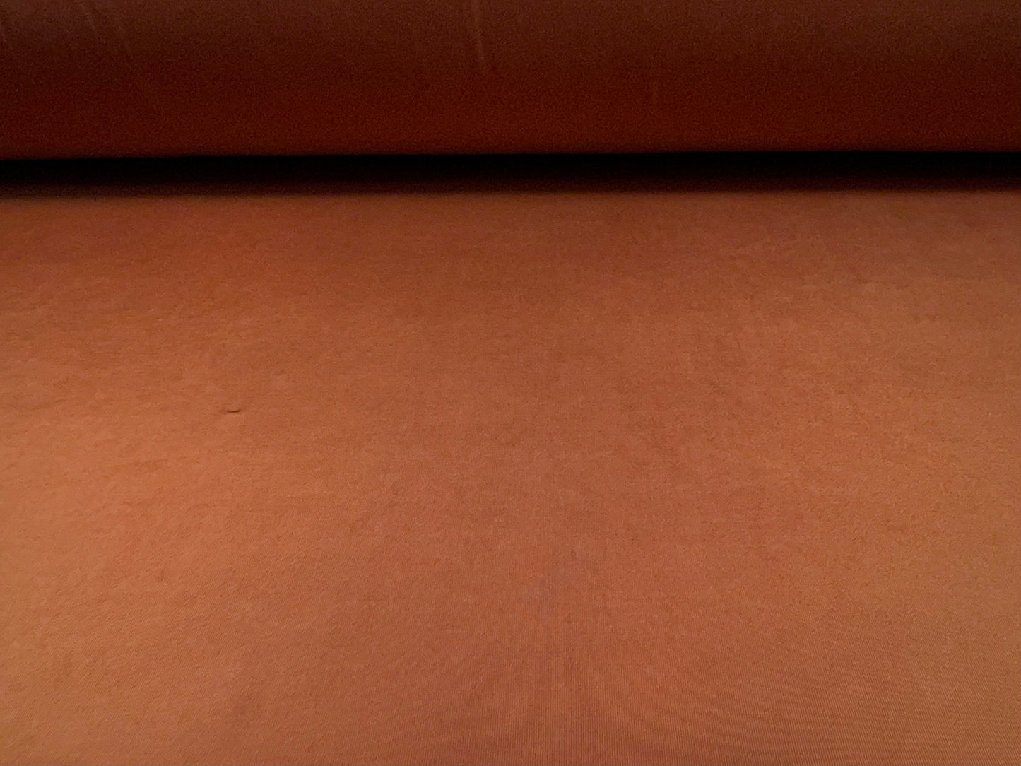 Soft touch spandex stretch jersey dress fabric, per metre - plain - tobacco