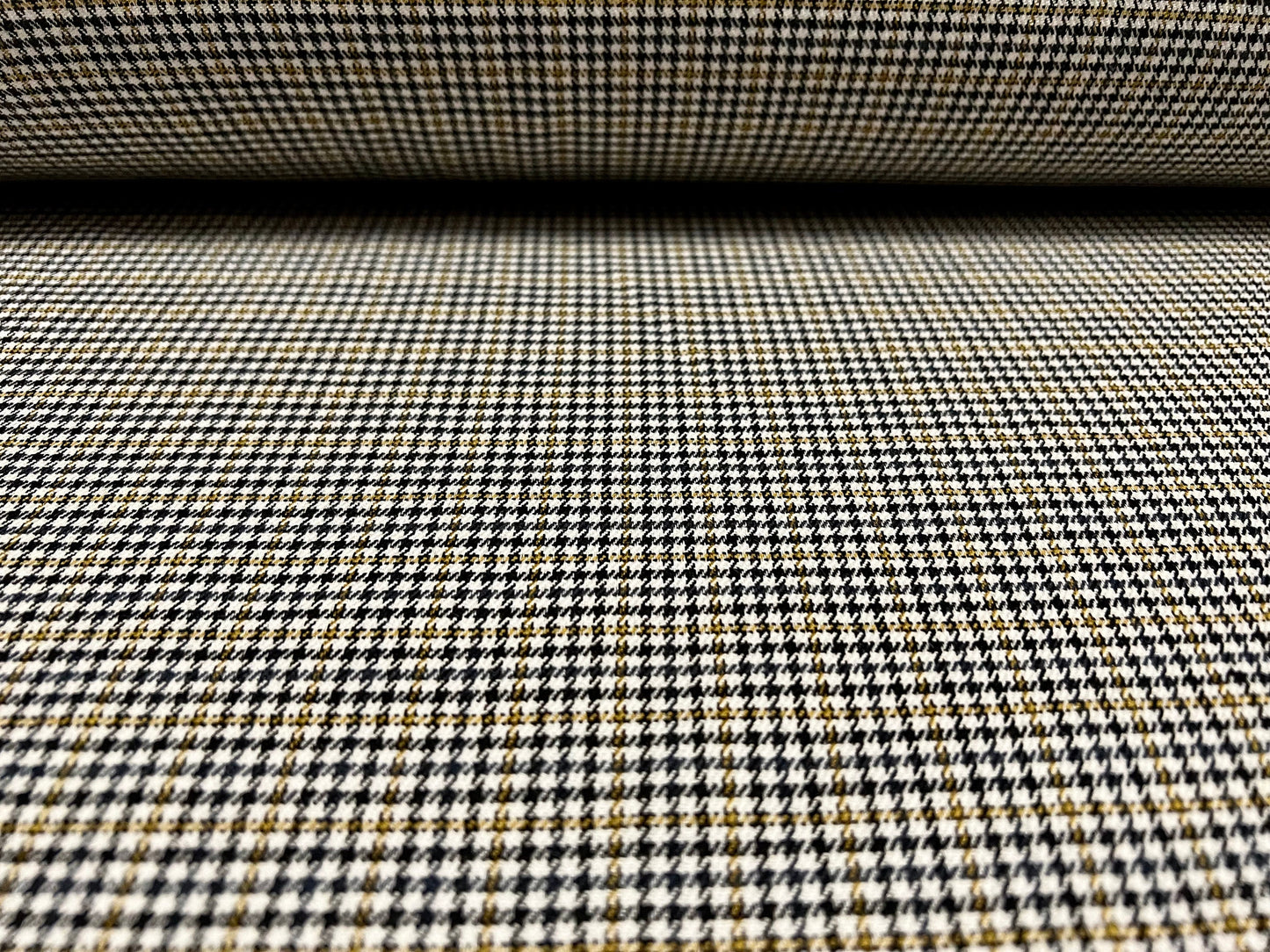 Wool blend stretch spandex woven fabric, per metre - country check design