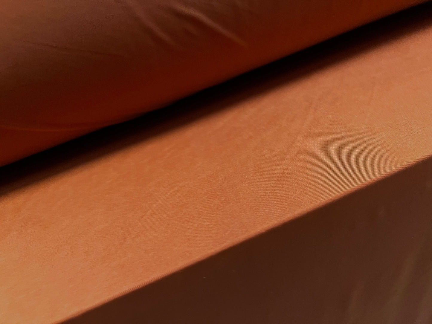 Soft touch spandex stretch jersey dress fabric, per metre - plain - tobacco