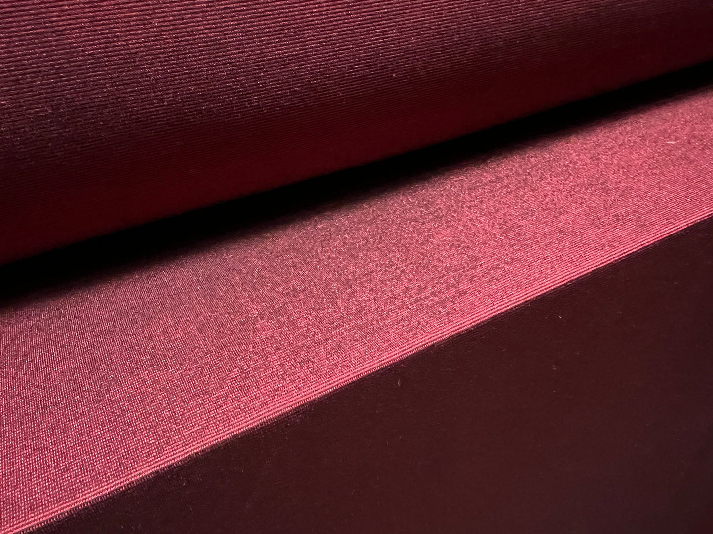 Superfine ribbed spandex stretch single jersey fabric, per metre - wine