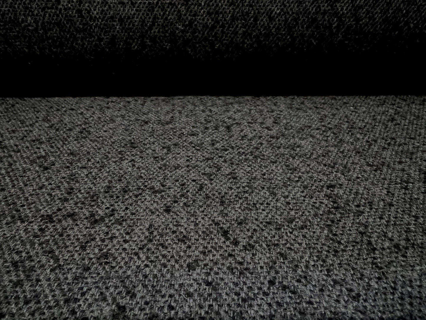Wool blend slub coat jacket fabric, per metre - charcoal grey