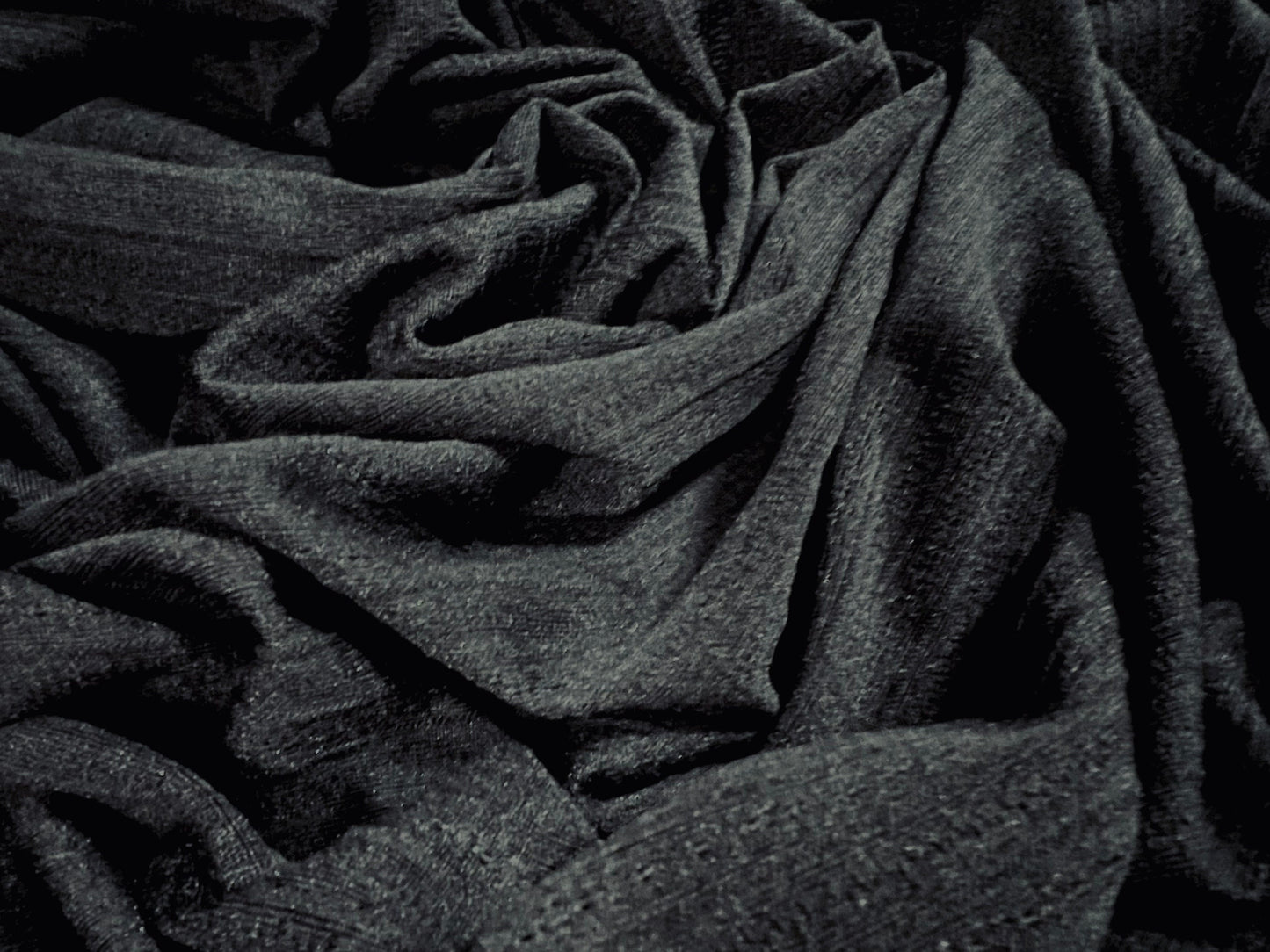 Lightweight stretch spandex jacquard single jersey fabric, per metre - pointelle stripe - black
