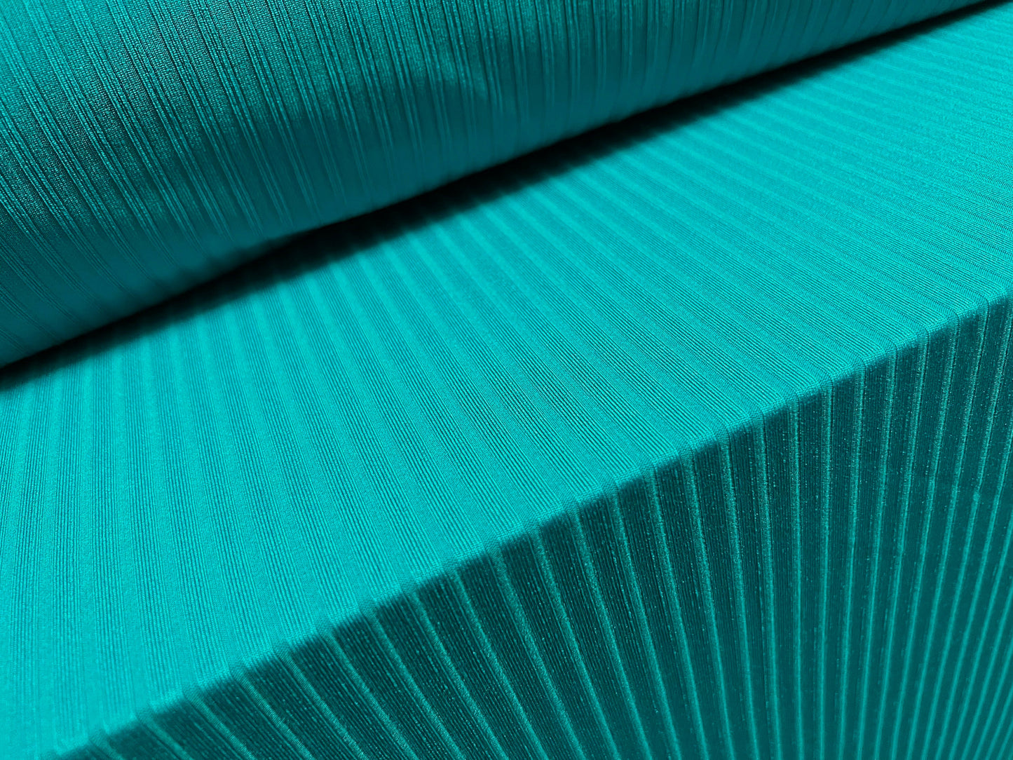 Spandex stretch rib jersey fabric, per metre - plain - peacock green