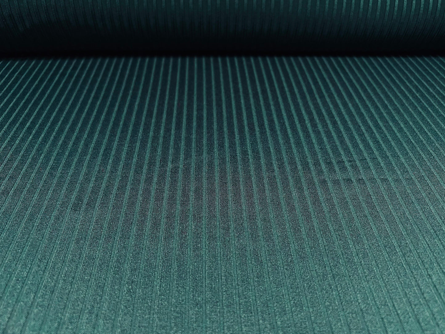 Spandex stretch rib jersey fabric, per metre - plain - teal