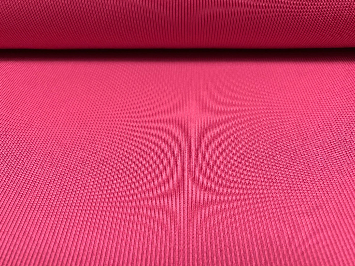Fine rib spandex jersey fabric, per metre - Plain - cerise pink