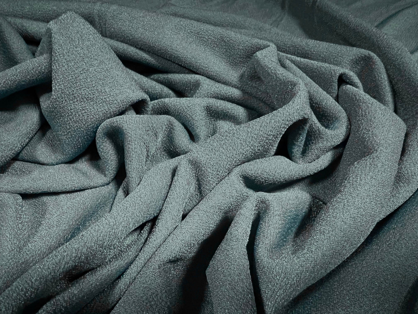Valentino crepe spandex jersey fabric - similar to scuba - per metre - duck egg blue