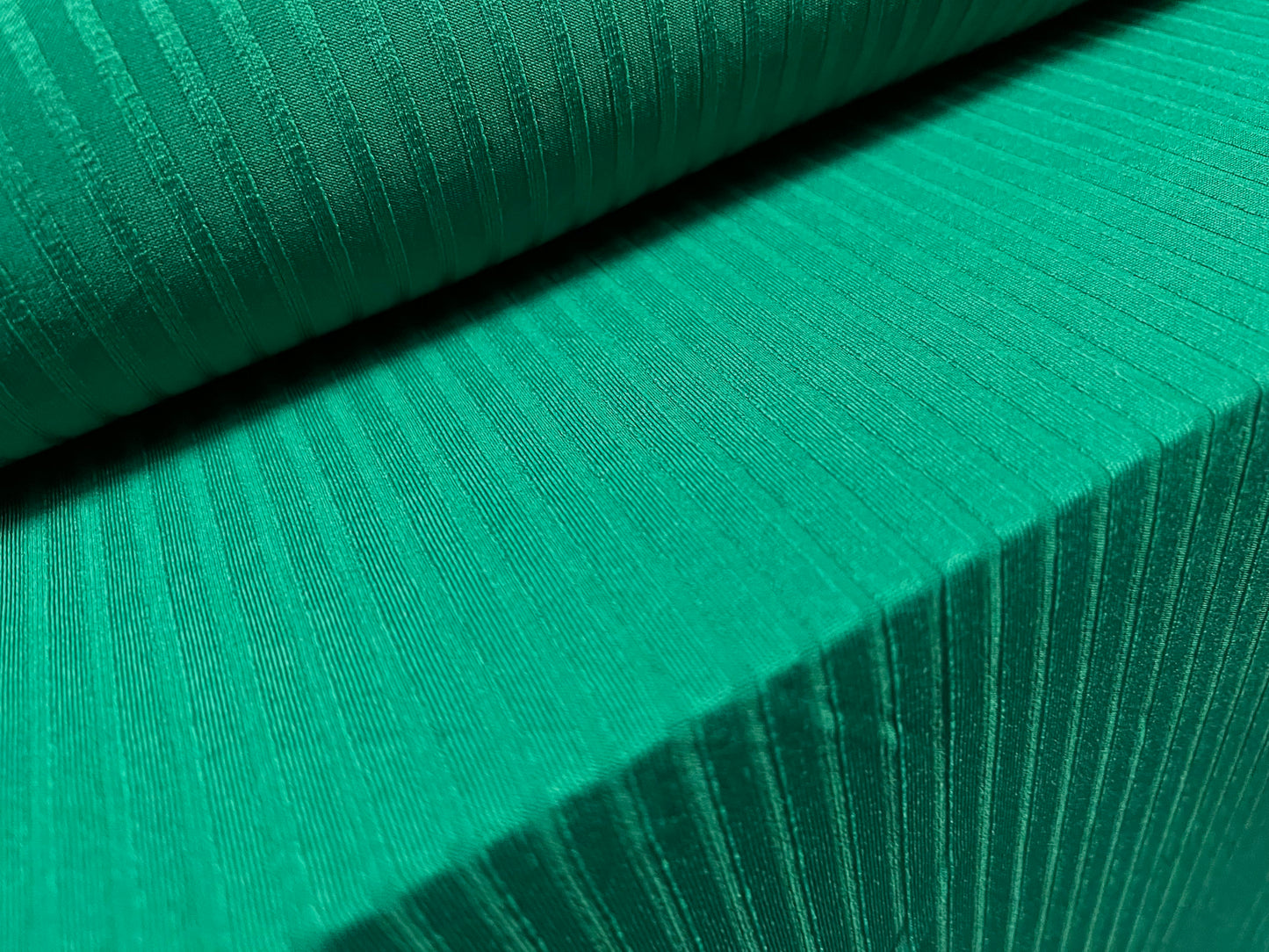 Spandex stretch rib jersey fabric, per metre - plain - shamrock green