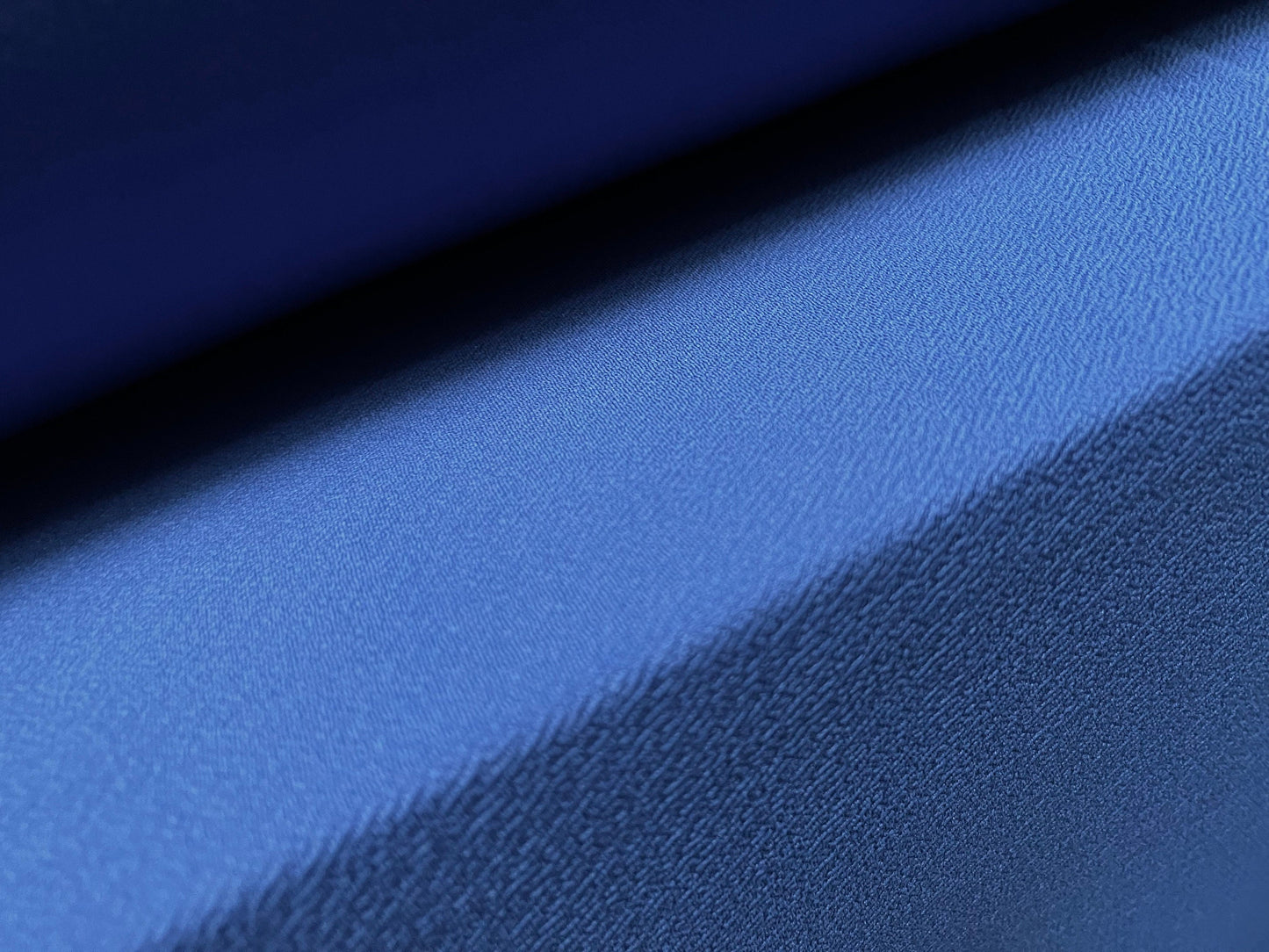 Liverpool textured scuba spandex stretch jersey fabric, per metre - plain - Cobalt blue
