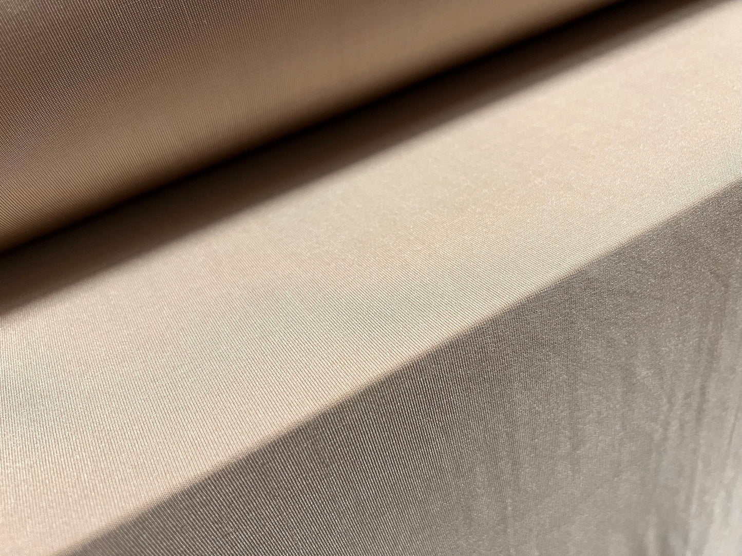Disco shimmer Spandex stretch jersey fabric, per metre - plain - oyster