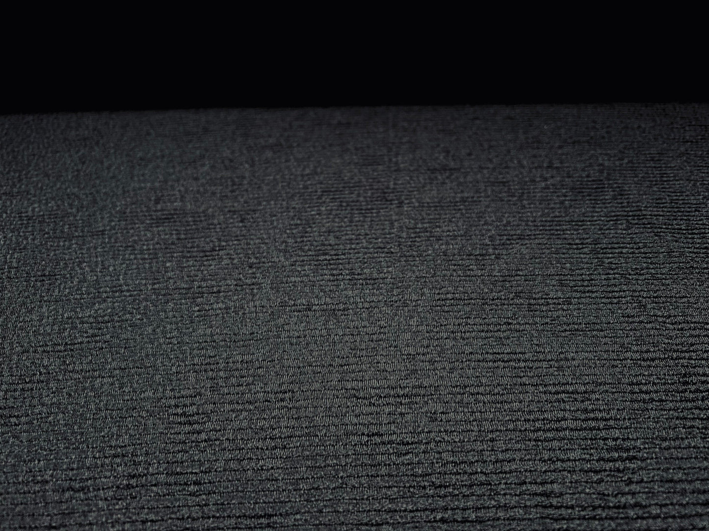 Ripple rib blister jacquard Stretch double jersey fabric, per metre - black