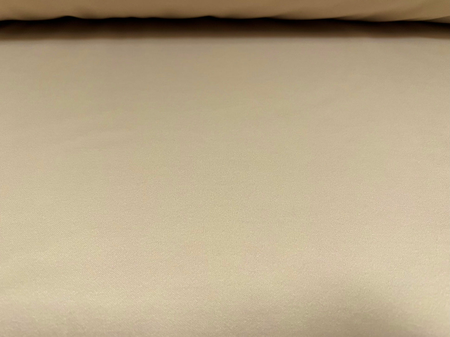 Stretch coated faux leather double jersey fabric, per metre - plain - dark cream