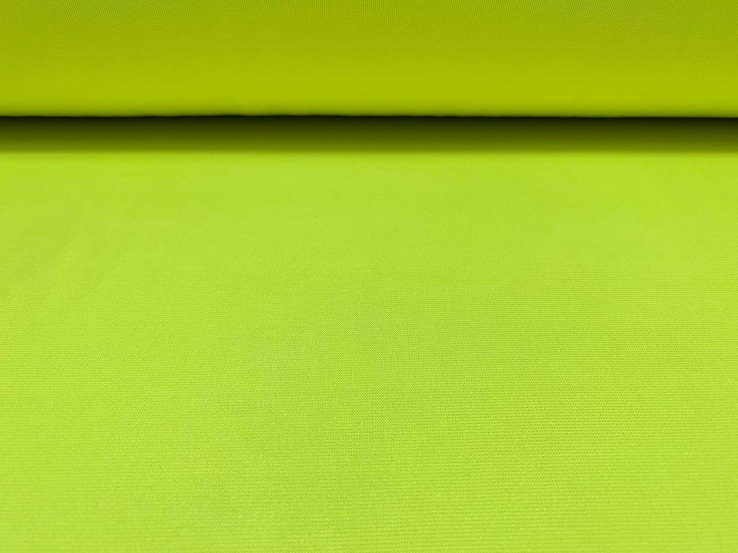 Double jersey stretch spandex fabric, per metre - plain - fluorescent lime