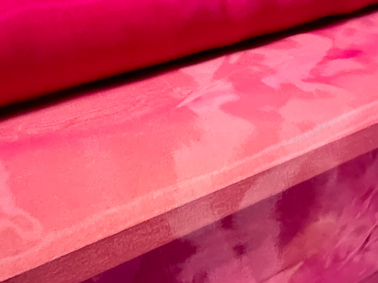 Crystal organza lightweight woven shimmer fabric, per metre - plain - cerise pink