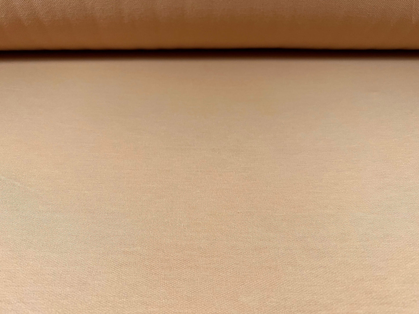 Soft handle loopback stretch spandex jersey fabric, per metre - plain - caramel