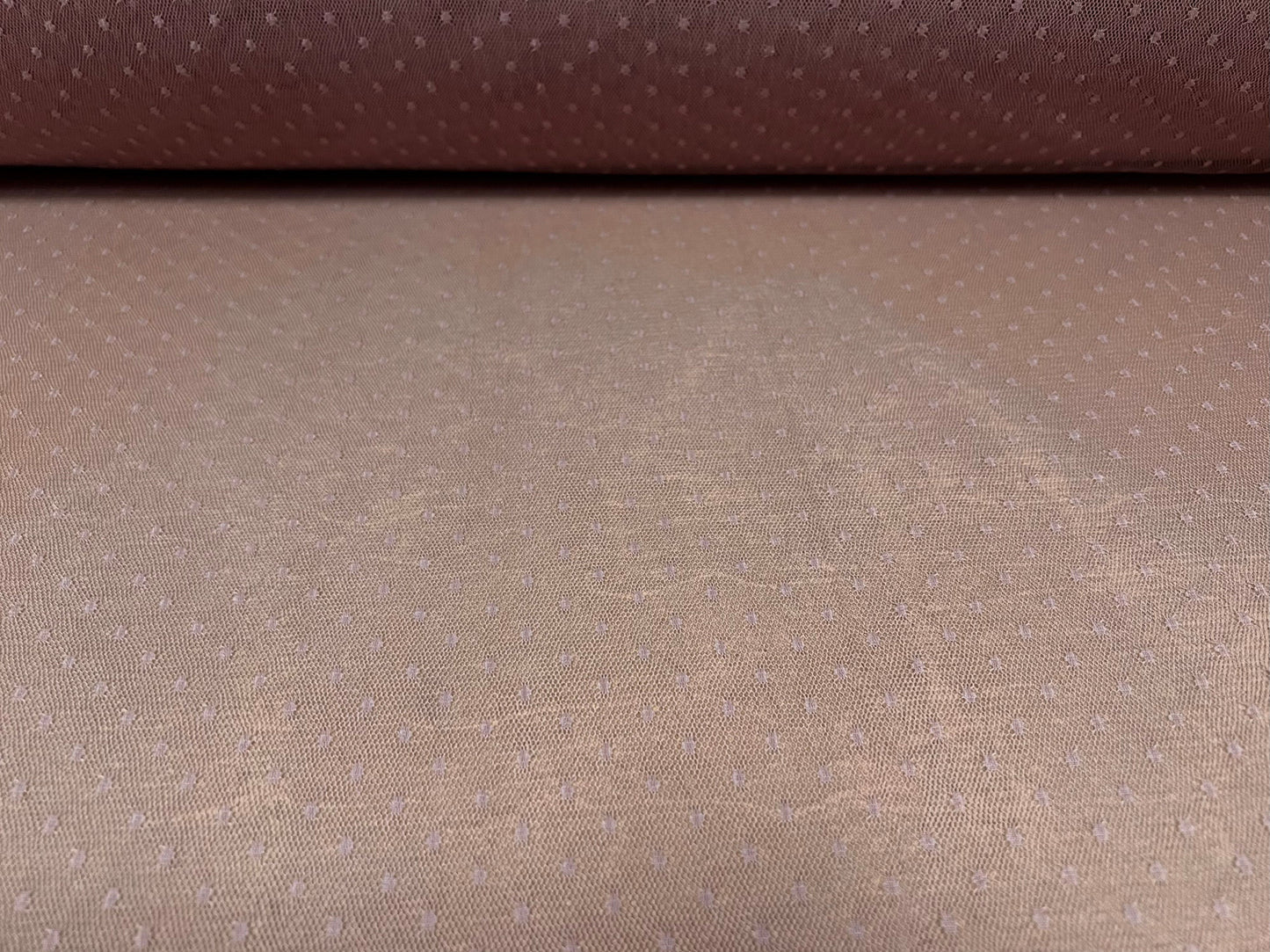 Dobby mesh net sheer lightweight fabric, per metre - dusky pink