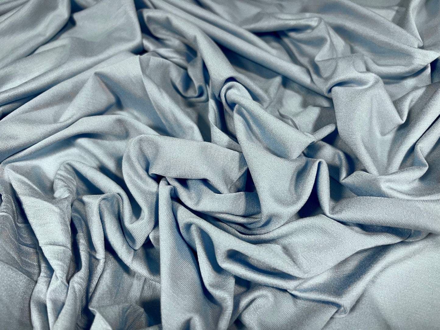 Viscose spandex stretch single jersey fabric, per metre - plain - Sky blue