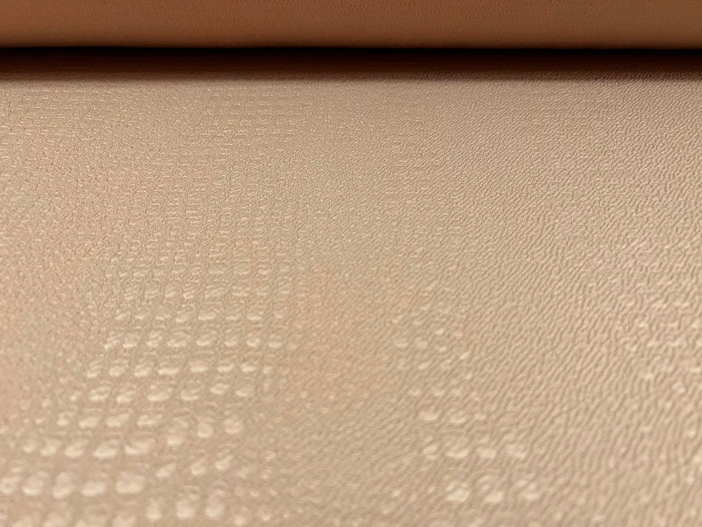 Textured Scuba neoprene style spandex jersey fabric, per metre - embossed crocodile design - nude