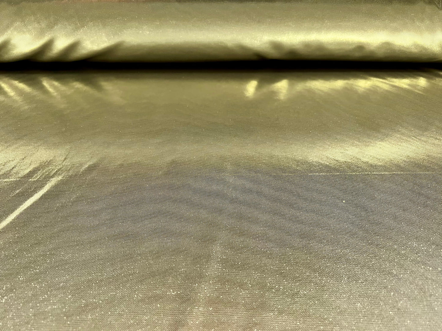 Metallic computer foil lamé single jersey fabric, per metre - plain - grey gold
