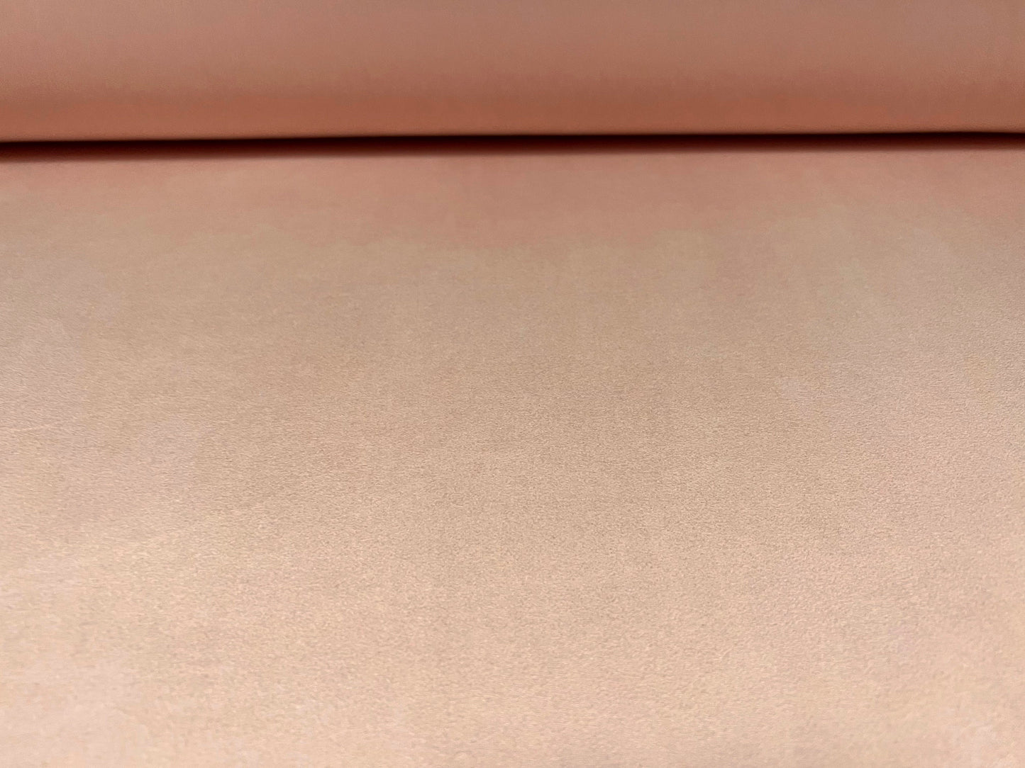Faux suede stretch spandex jersey fabric, per metre - plain - pink