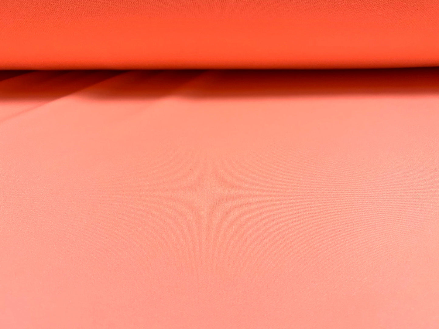 Scuba stretch neoprene style Spandex double jersey fashion fabric, per metre - plain - bright coral
