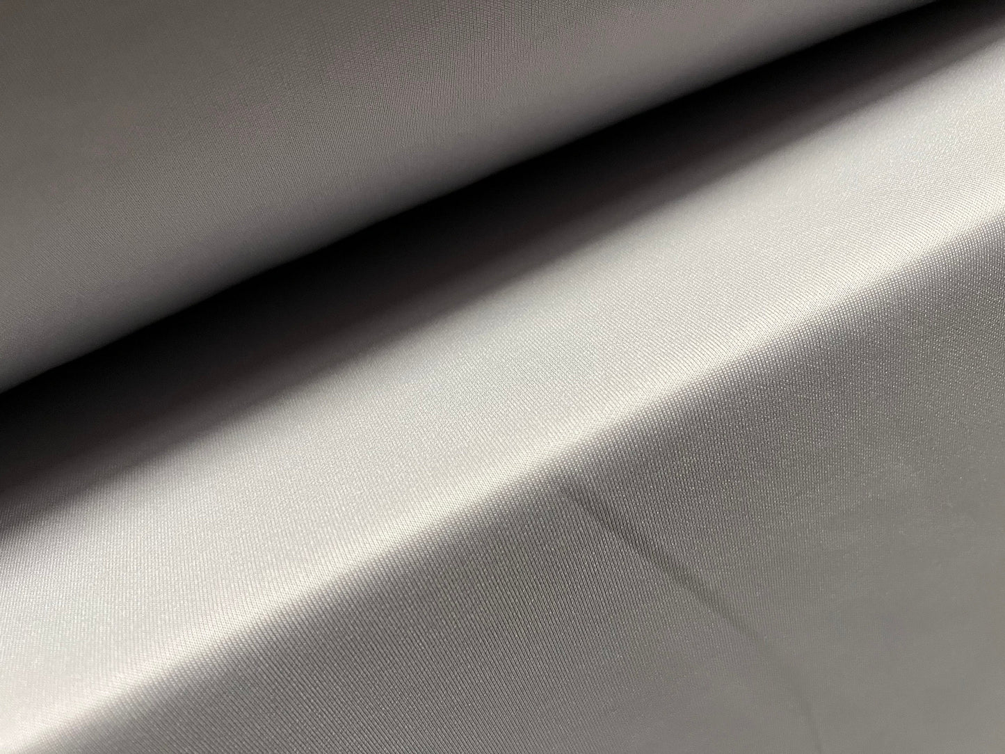 Scuba stretch neoprene style Spandex double jersey fashion fabric, per metre - plain - silver grey