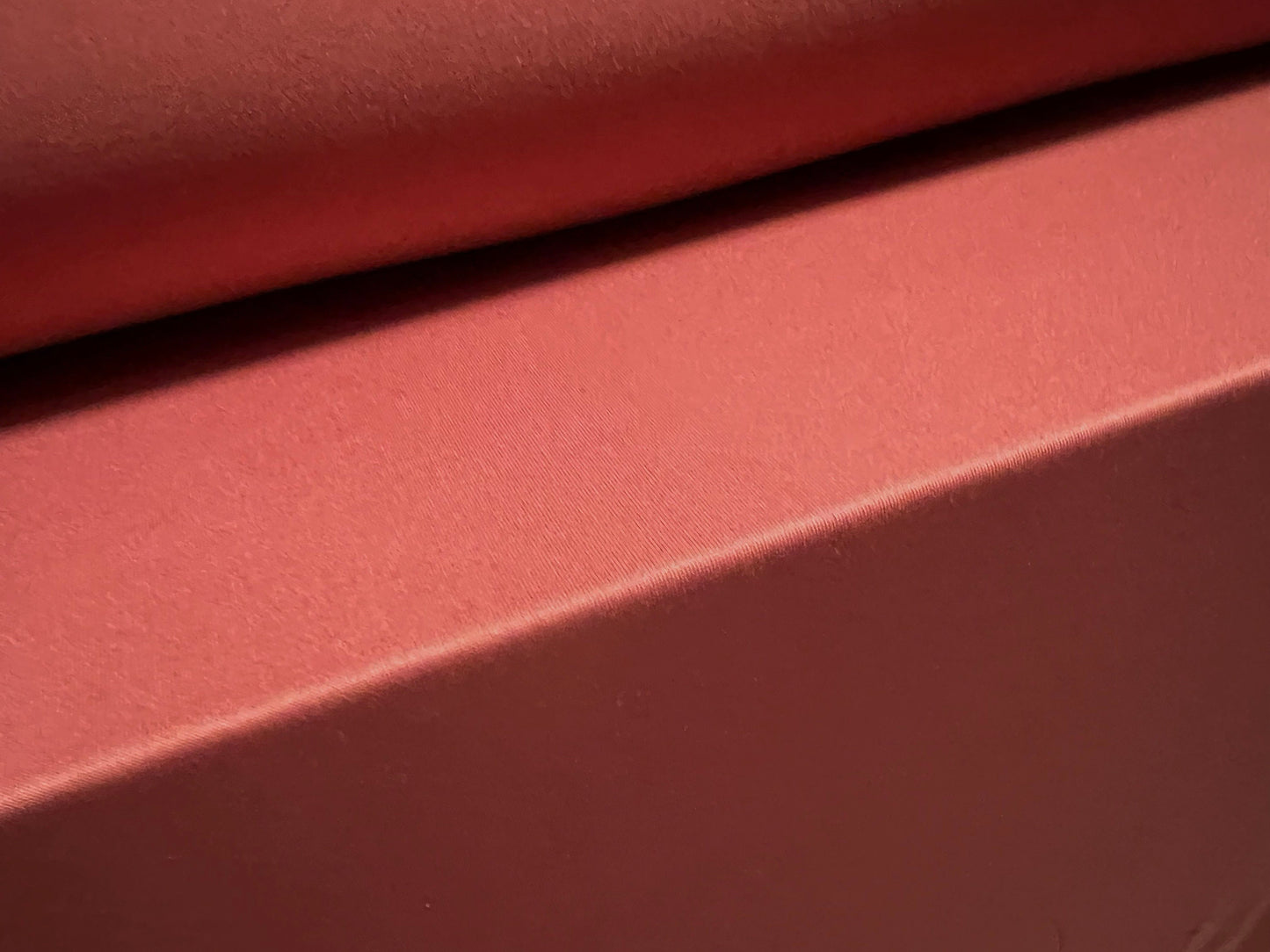 Soft touch stretch spandex single jersey dress fabric, per metre - plain - dark pink