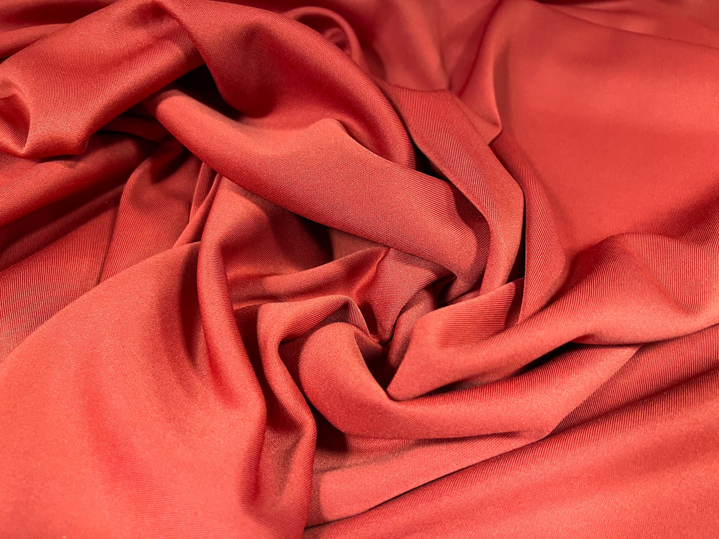 Scuba stretch neoprene style Spandex double jersey fashion fabric, per metre - plain - brick