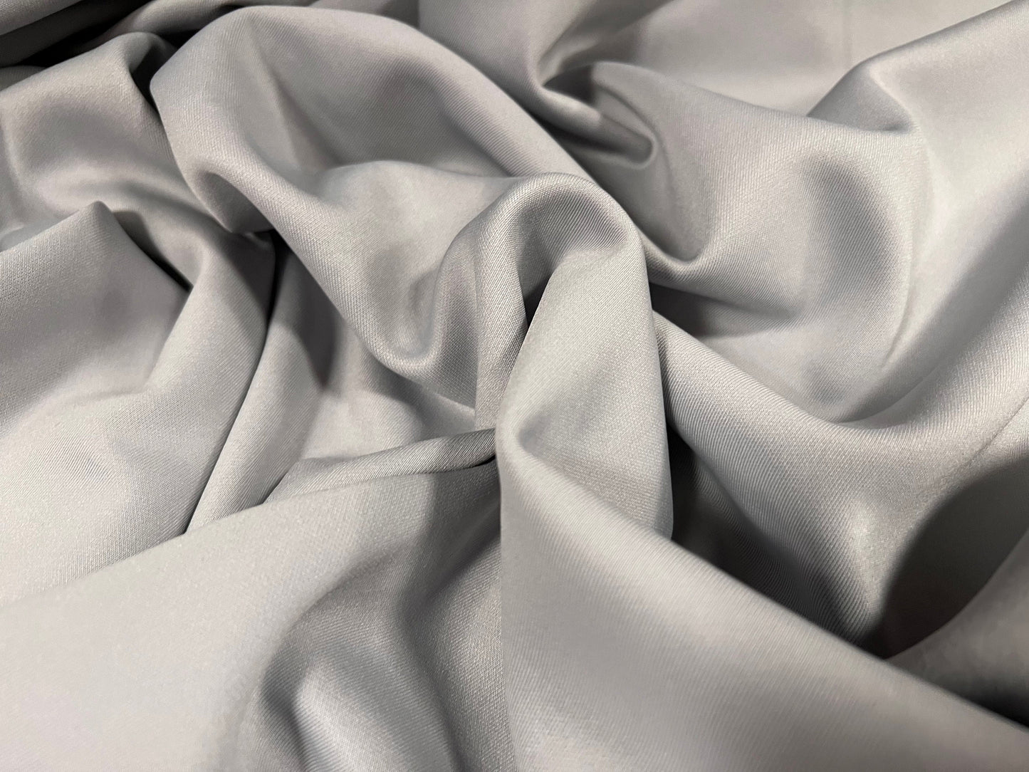 Scuba stretch neoprene style Spandex double jersey fashion fabric, per metre - plain - silver grey