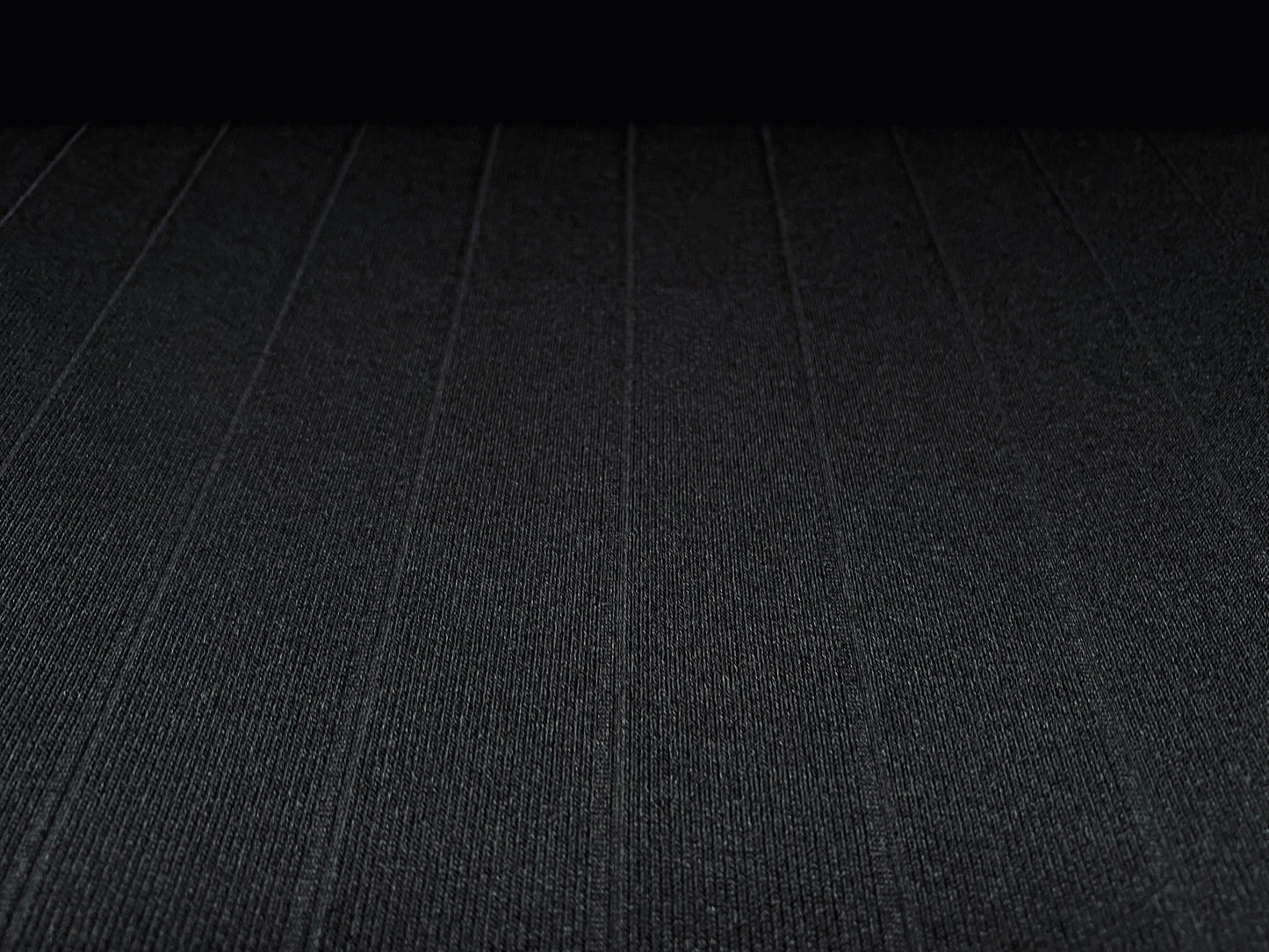 Bandage rib bodycon stretch spandex jersey fabric, per metre - plain - black