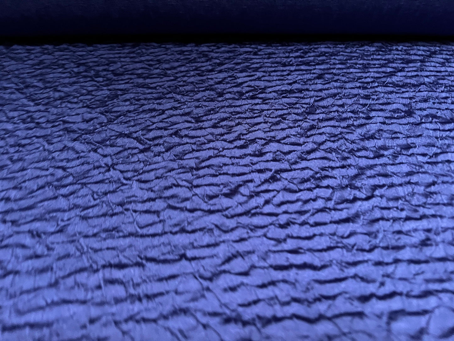 Blister jacquard Stretch double jersey dress fabric, per metre - cobalt blue