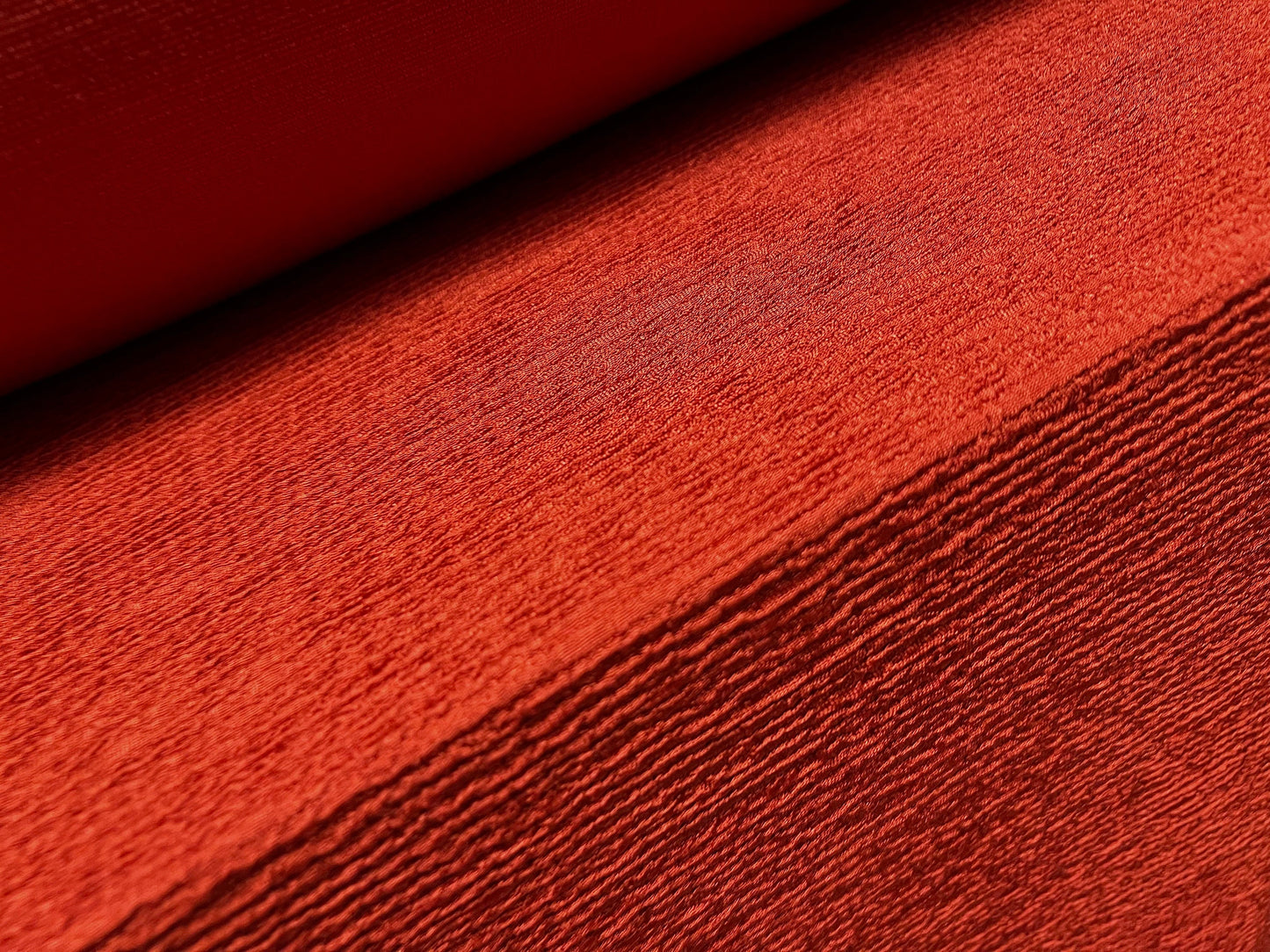Ripple rib blister jacquard Stretch double jersey fabric, per metre - terracotta