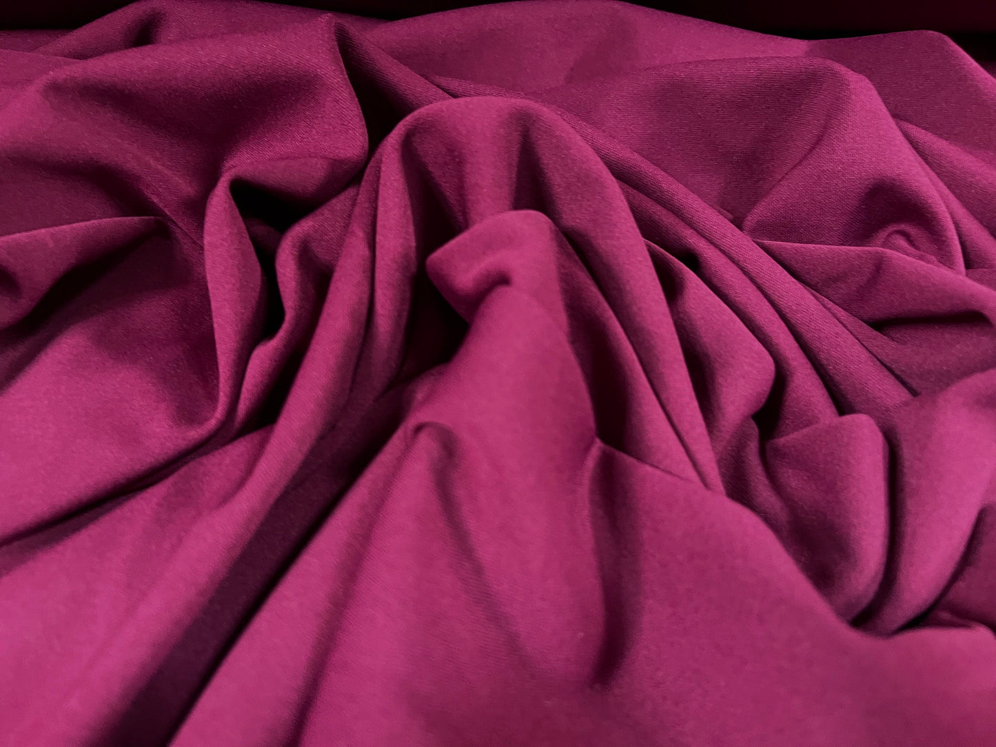 Scuba stretch Spandex double jersey fabric, per metre - plain - magenta